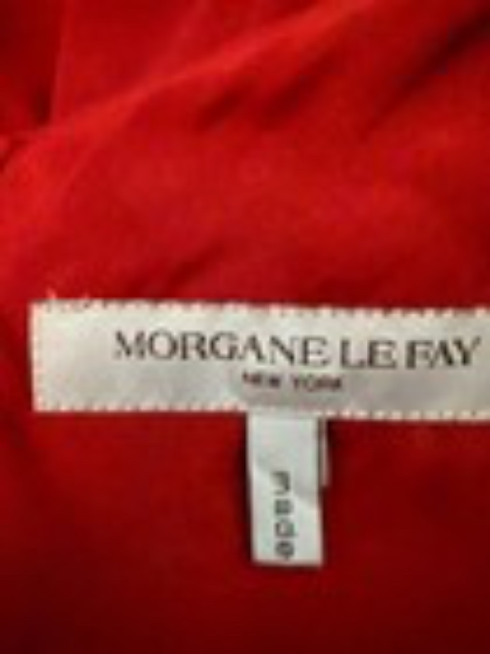 Morgane Le Fay Red Caelia Silk Asymmetrical Cocktail Dress + Shrug Size Small - Picture 3 of 9